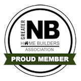 Logo of the greater New Brunswick roofing contractor home builders association indicating membership status.